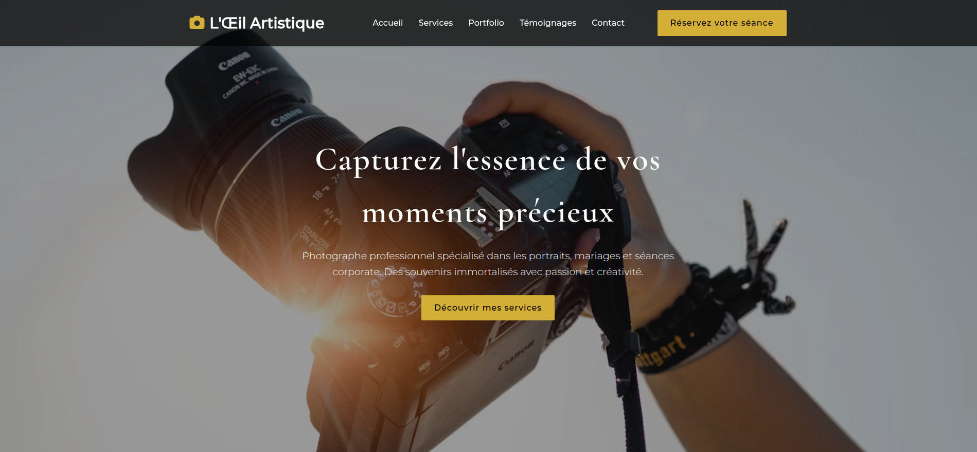 Site d'atterrissage application
